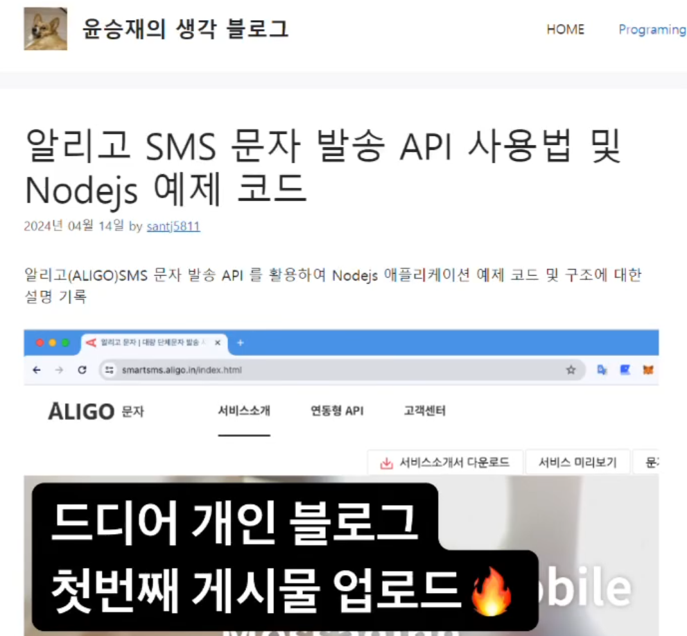 tmdwo.com 블로그의 첫번째 게시물